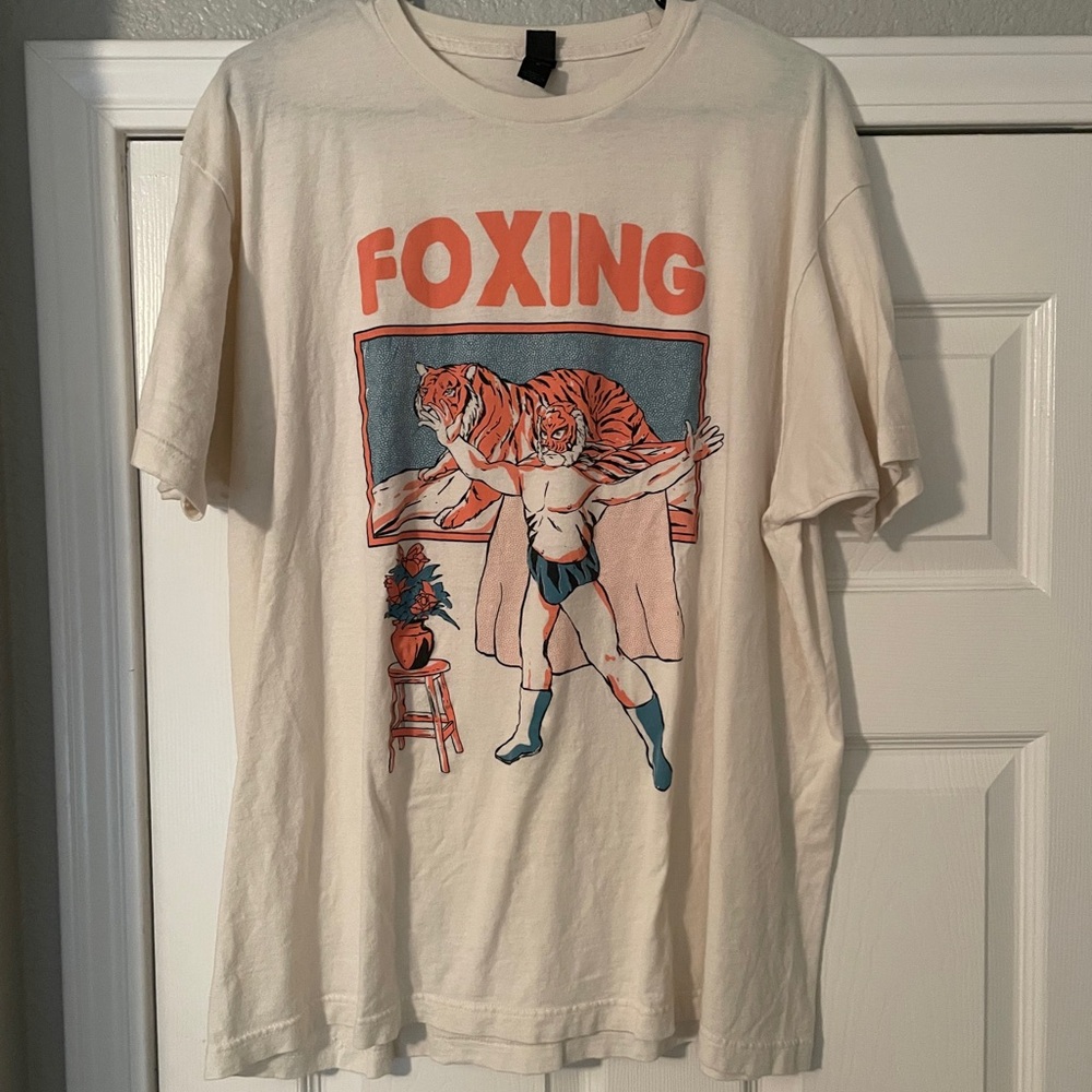 FOXING- “Luchador” artwork Band Tee, men’s size Xl, 100% cotton